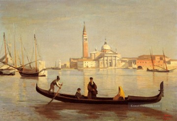 romantische romantik Ölbilder verkaufen - Venise plein air Romantik Jean Baptiste Camille Corot